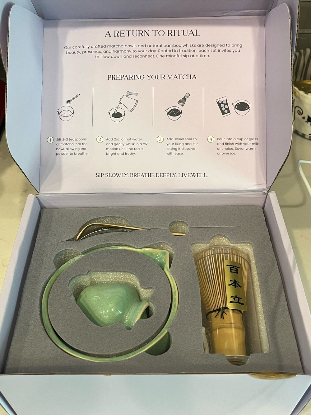 Matcha Tea Set Box - Light Green
